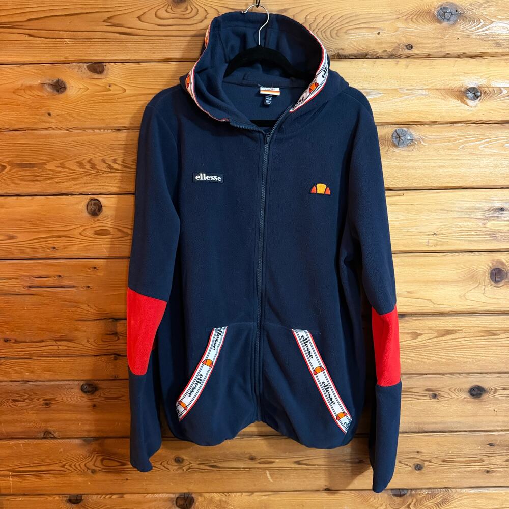 Ellesse Men's Navy and Red Hoodie XXL